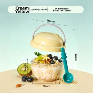 Ankou | BPA Free Portable Breakfast Cup Oatmeal Milkshake Salad