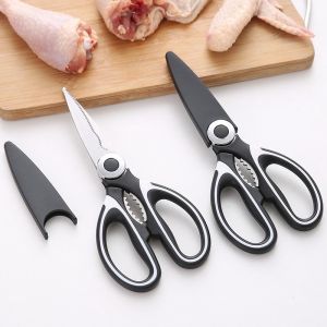 Kitchen Scissors Tool Multifunctional Stainless Steel Cut Meat Vegetables BBQ Tool Scissors Gunting