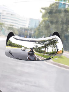 Motorcycle Universal Wide Vision Rearview Mirror Ultra Wide Angle Full Perspective Blind Spot Panoramic Reversing Mirror 180 Degree Reflective Mirror