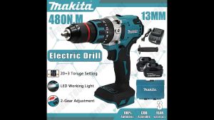 Makita Cordless Brushless Electric Drill Rechargeable Electric Screwdriver