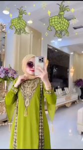 COD BAYAR DITEMPAT //Gamis Abaya Turkey/Baju Muslim Wanita/ Abaya Arab Hitam Jersey Mix Ceruti Bordir Model SULTAN 1099 Terbaru
