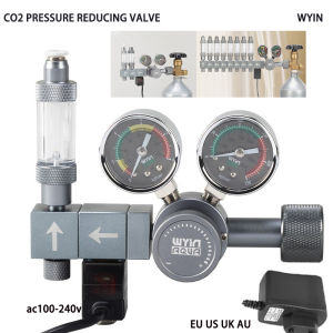 ZRDR | Aquarium CO2 regulator CO2 pressure reducing valve bubble meter solenoid valve CO2 control Fish tank CO2 pressure reducing valve