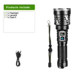 780000000LM High Power Flashlight High Power XHP360 Rechargeable LED Flashlights Ultra Bright 5000M Torch 26650 Fishing Huntingt