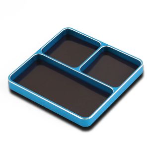 RC CNC Aluminium Magnetic Screw Tray Nut Gasket Storage Tool 98*98*11mm for RC Car Boat Airplane Drone Model