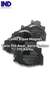 Tutup-Cover-Tameng-Penutup-Pelindung Kipas Radiator-Mesin Karbon-Carbon Honda Vario 110 Karbu-Techno 110 Carbu-Lama-Old-CBS
