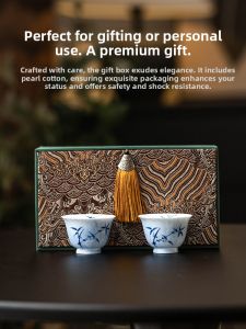 JISU | Hand-painted Bamboo Pattern Large Tea Cup Ceramics