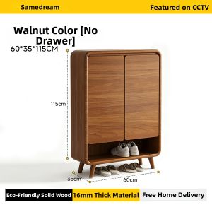 SAMEDREAM | Subsidized Integral Wall-mounted Solid Wood Shoe Cabinet