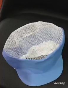 หมวกแม่ครัว หมวกอุตสาหกรรม หมวกตาข่ายบนตาข่ายคลุมผมท้ายทอย