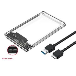 Vỏ Ổ Cứng USB C 2.5 Inch Vỏ Bên Ngoài Trong Suốt Cho Ổ Cứng SSD SATA 7Mm/9.5Mm - Tương Thích USB 3.1 Sang SATA III 6Gbps