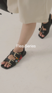 Dianable x Nabila Ishma - Flea Black Flat Sandals Wanita