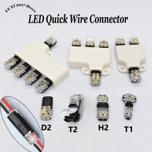 LED Strip Quick Wire Connector Solderless No-Stripping 1 to 2/3/4 Way Splitter D2 T1 T2 H2 Type For Wiring Clamp LED Light Strip