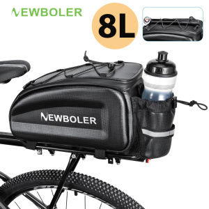 NEWBOLER Multi Functional Waterproof Bicycle Rear Seat Frame Bag 8L Hard Shell Bike Trunk Bag Bike Shoulder Bag Bike Accessories