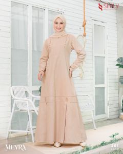 Gamis Polos Terbaru Seply Meyra 301 Model Anggun dan Cantik