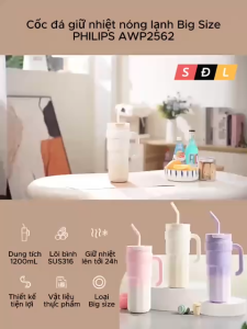 Cốc uống đá big size 1200mL kiêm giữ nhiệt Philips AWP2562