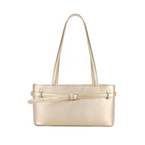 JANDRESS | Champagne Gold High-end Commuter Shoulder Underarm Baguette Bag
