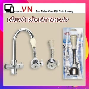 Đầu Vòi Nước Tăng Áp Xoay 360 Độ Nối Dài Có Van Thay Đổi Chế Độ Nước Tiện Dụng - Vòi Nước Tăng Áp Nối Dài 360 Độ Với 3 Chế Độ Nước Tiện Lợi