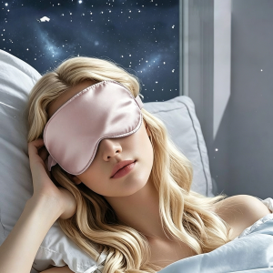 Double-Sided Silk Sleeping Eyeshade Light Blocking Breathable Travel Sleep Eye Mask Shields Protective Safety Goggle Eye Wear