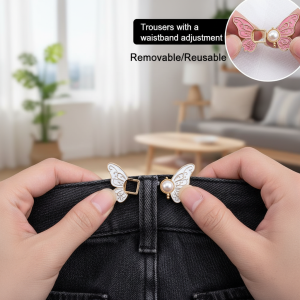 Alloy Waist Adjuster Buckle Removable Butterfly Waist Clip Reinforced Metal Design for Daily Wear Stylish Waist Reducing Tool