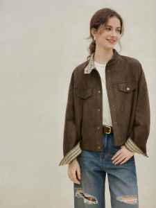INMAN | Retro Loose-fit Color-blocked Womens Coat
