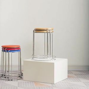 Stackable Reinforced Wooden Stool