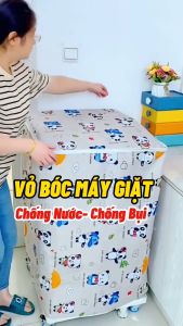 Bọc trùm máy giặt cửa trên lồng đứng vải bạt cao cấp loại dày bền đẹp chống mưa nắng bụi bẩn