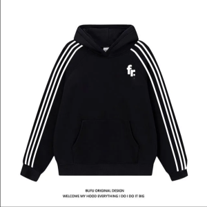 เสื้อฮู้ดคอตตอนอเมริกันทรงหลวมสไตล์ย้อนยุคสำหรับผู้ชาย เสื้อสเวตเตอร์คอกลมแขนยาวแบบสวมหัว ทรงหลวม เสื้อคลุมกันหนาวในฤดูใบไม้ร่วงและฤดูหนาว