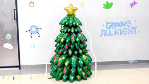 3D Star Elk Christmas Balloon – Aluminium Foil Stand-Up Balloon for Xmas Party & Tree Decor Holiday Decorations