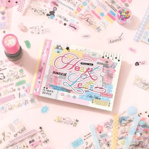 สมุดสติกเกอร์ไดคัทลาย Kawaii Ins M5 แบบสร้างสรรค์ 20 แผ่น สำหรับตกแต่งสมุดบันทึก DIY สมุดภาพ งานแฮนด์เมด สไตล์สวยงาม