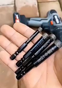6/8/10/12/14/16mm Hexagonal Shank Brazed Dry Diamond Drill Bit for Hole Saw Marble Ceramic Granite Porcelain Cup Saw Hole Opener