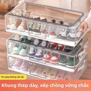 Hộp Đựng Giày Chống Bụi Gấp Gọn Tiết Kiệm Không Gian