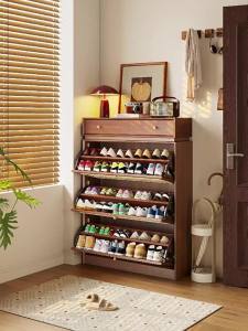Pashaman | Wicker Shoe Cabinet Entryway Storage