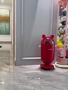 ASCOR | Covered Large Capacity Mobile Trash Can Tall Design