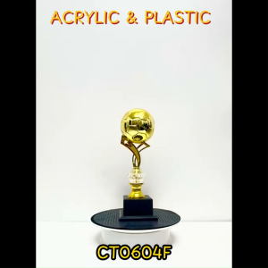 CT0604F Trofi Bola Sepak bersama Tapak Berat Exclusive Plastic Trophy with Solid Heavy Base Soccer Football
