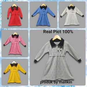 Dress Rok Anak Malikin / Dress Anak Rajut / Dress Anak Lucu / Pakaian Anak Perempuan