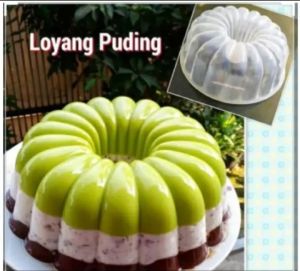 Cetakan Kue Bolu Kukus Bentuk Salur Diameter 24 Cm Tinggi 7 Cm / Cetakan Puding Agar Jelly Motif Salur / Cetakan Bolu Ketan Hitam