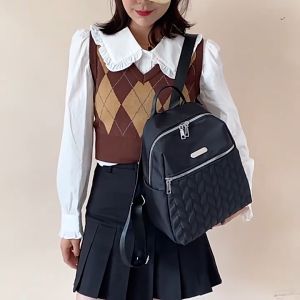 (BISA COD) PREMIUM Tas Ransel Wanita terbaru 2023 kekinian korean style sekolah sma kuliah smp mini remaja besar simple polo dewasa untuk berpergian anti air gaya hujan waterprof import batam korea branded ori kulit kerja jalan kekinian Unik 2021