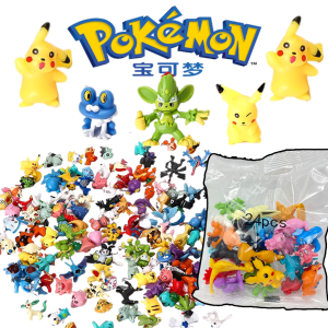 Bandai | 144 Pcs/Lot Mini Pokemon Figure Pikachu Kids Model Toys 2-3cm Kawaii Figurine PVC Dolls 6*24pcs Toys Wholesale