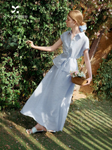 XIANGYING | Blue Womens Three-Piece Set