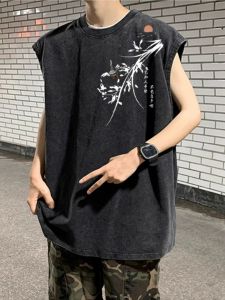 KETONG | Summer Streetwear Water Washed Loose Cotton Vest
