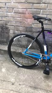 Xe đạp fixed gear Pizz Carton Picker màu xanh siêu đẹp đầy đủ phụ kiện mới 100%