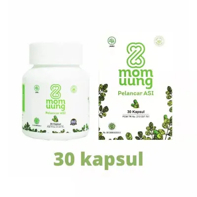 READY STOK SIAP KIRIM‼️ MOM UUNG ASI BOOSTER 30 KAPSUL / PELANCAR ASI HALAL/ PELANCAR ASI BPOM NATURAL