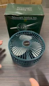 Kipas Angin Lipat Portable USB Putar Rechargeable Telescopic Folding Fan