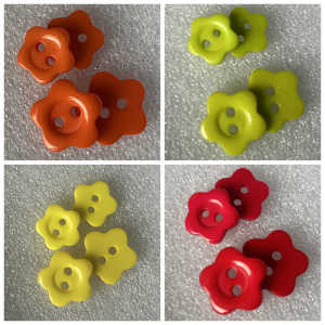 Handmade DIY Cute Flower Shaped Button Childrens Sweater Shirt Button Clothing Accessory Unusual Shape Craft Material