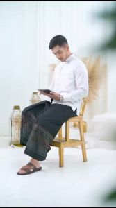 Jual Sarung Lubi Adhinatha Black Motif style keren etnik dan artistik Premium