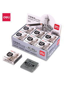 Deli Artistic Grey Eraser 71070 Mouldable Drawing Sketching Soft Eraser for Students Art Clay Non-Toxic Educational Supplies