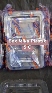Box mika plastik isi 100pcs / Box mika plastik bening kue makanan buah ukuran 5c
