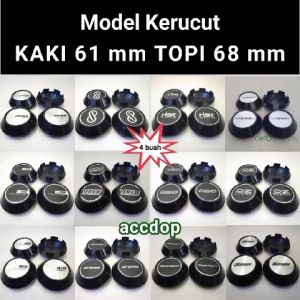 4 Buah Dop Tutup Velg Racing Mobil Variasi Kerucut Besar