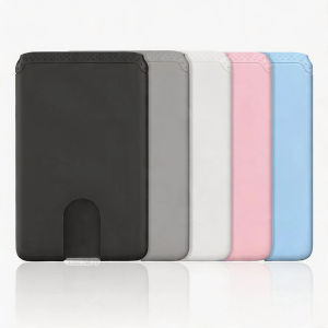 Slim Stick On Phone Wallet Silicone Credit Card Holder 3M Adhesive Anti Drop Universal Card Pocket for Daily Mobile Phone Use