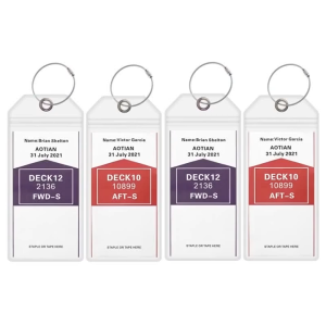 4pcs Transparent Cruise Baggage TagsWaterproof Suitcase TagsAnti-lost Luggage Labels