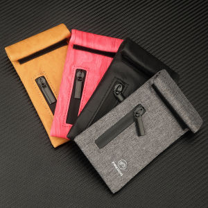 FIREDOG Smell Proof Pouch with Zipper Carbon Lined PU Leather Herb Bag